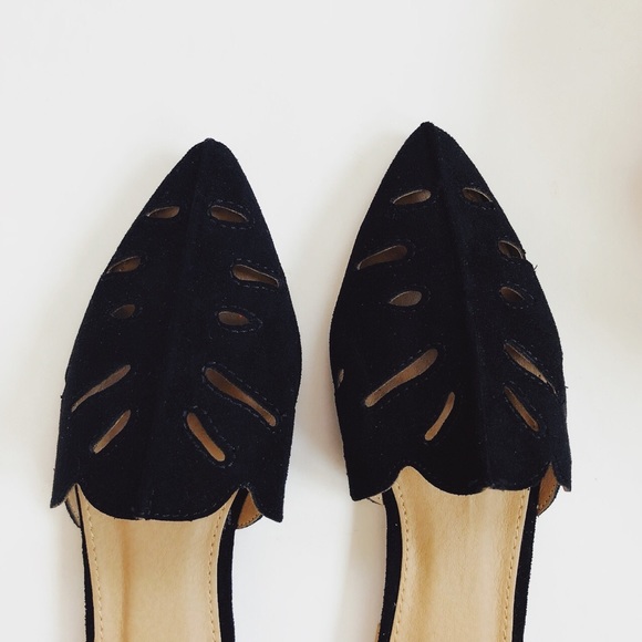 Last 1✨🆕Sabrina Black Faux Suede Flat Mules - Picture 4 of 8